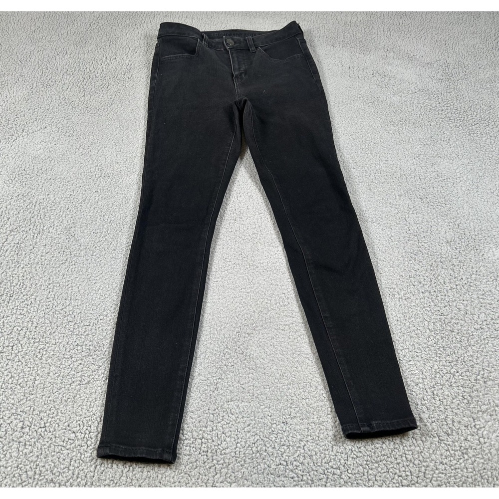 American Eagle Jegging Jeans Womens 6 Black High Rise Skinny Stretch Denim Pants